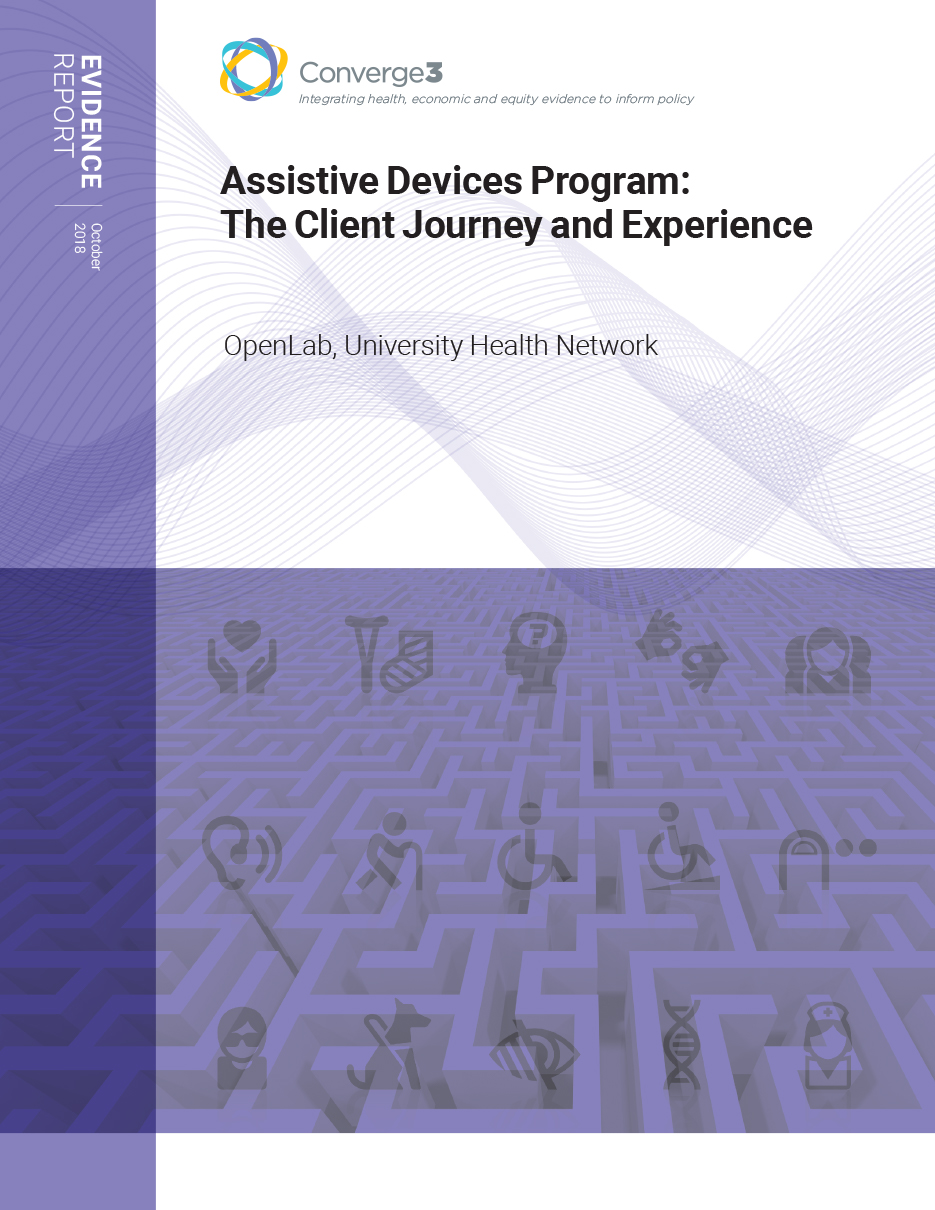 Publication Cover image for: Assistive Devices Program: The Client Journey and Experience 