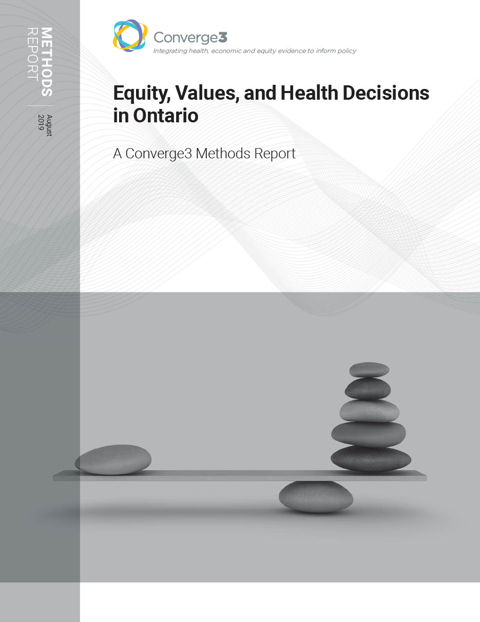 Publication Cover image for: Equity, Values, and Health Decisions in Ontario 